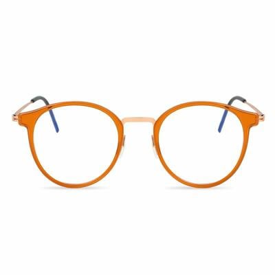 Clementine Orange Round Glasses