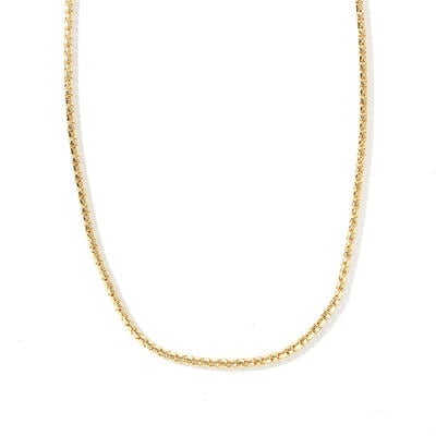 Jeulia Simple Sterling Silver Box Chain Necklace