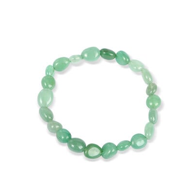 Jeulia "Opportunity" Natural Green Aventurine Elastic Bracelet