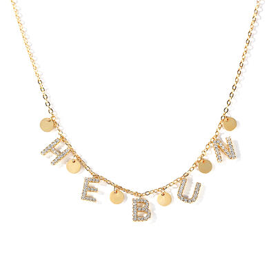 Jeulia Disc Sterling Silver Name Personalized Necklace