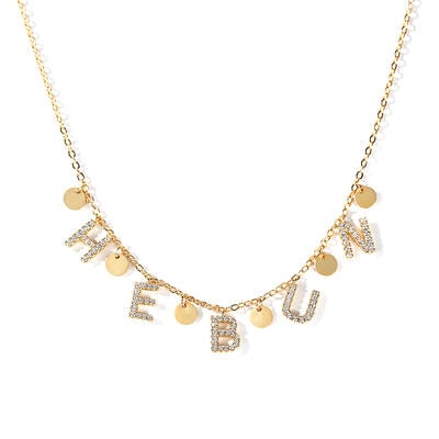 Jeulia Disc Sterling Silver Name Personalized Necklace