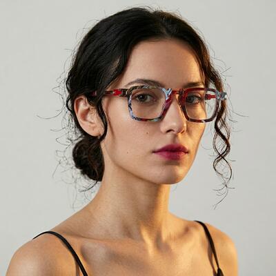 Jeremy Rote Quadratische Brille