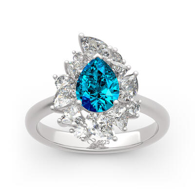 Jeulia "Love is in the Air" Sterling Silver Ring