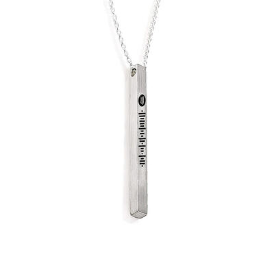 Jeulia Collier Code Spotify Scannable Barre Verticale Acier inoxydable Personnalisé