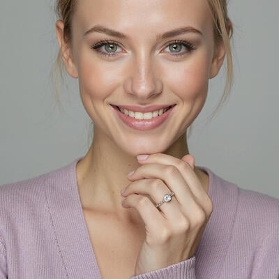 "Someone Destined to Meet" Round Cut Solitaire Engagement Ring