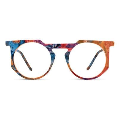 Timothy Orange Round Glasses