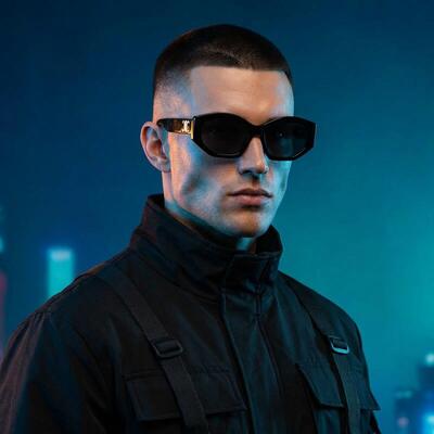 Smith Lunettes de soleil Géométriques Noires