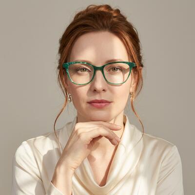 Doris Green Cat Eye Glasses