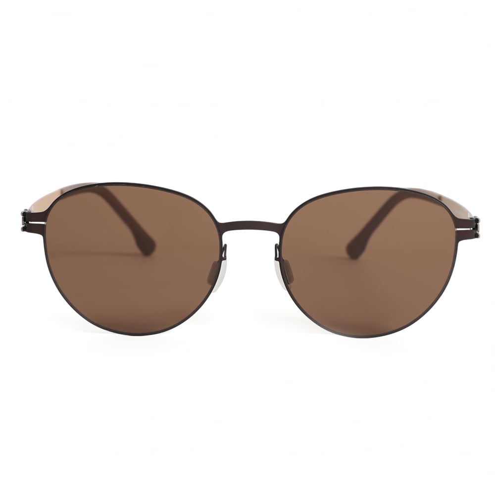 Kennan Lunettes de soleil Rondes Marron