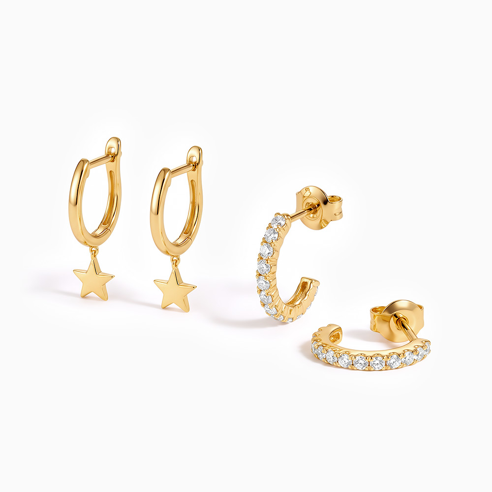 "Sternengeheimnisse" Stackable-Ohrring-Set