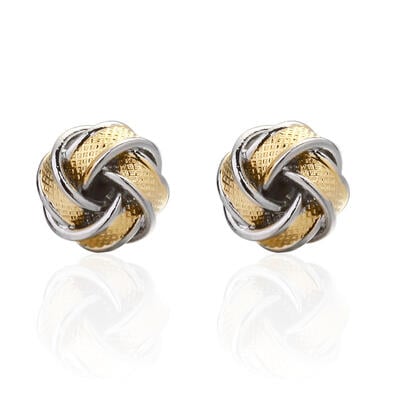 Jeulia Two Tone Twist Design Men's Cufflinks