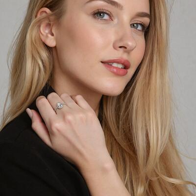 "With You by My Side" 1ct Pear Cut Halo Engagement Ring