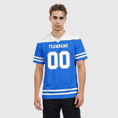 アメフト ユニフォーム ブルー 名前 チーム名 ロゴ 番号入り オーダーメイド 男女兼用