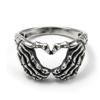 Jeulia "Loyalty and Love" Claddagh Sterling Silver Men's Ring