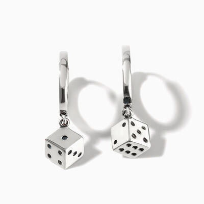 Jeulia "Roll Da Dice" Sterling Silver Earrings