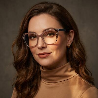 Steeln Brown Cat Eye Glasses