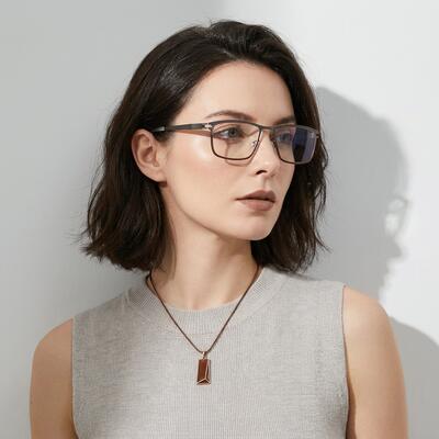 Kelly Brown Rectangle Glasses