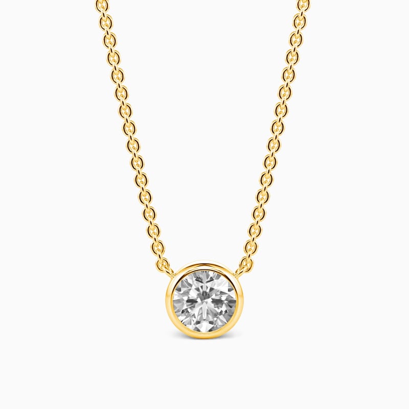 "Miss You Every Day" Round Cut Necklace