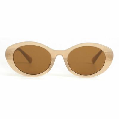 Price Brown Oval Sunglasses