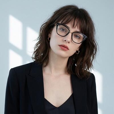 Daphne Black Cat Eye Glasses