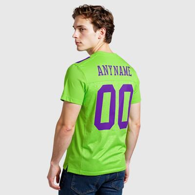 Pro-Grade Neon Green Football Jersey Durable mesh fabric designed for competitive play - Custom Name & Number