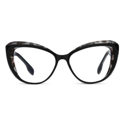 Rockefelle Schwarze Cat Eye Brille