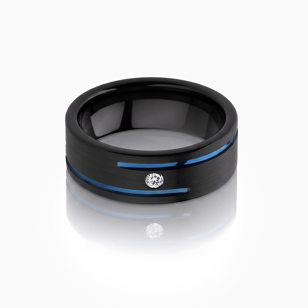 "Where We Converge" 8mm Tungsten Carbide Men's Wedding Ring