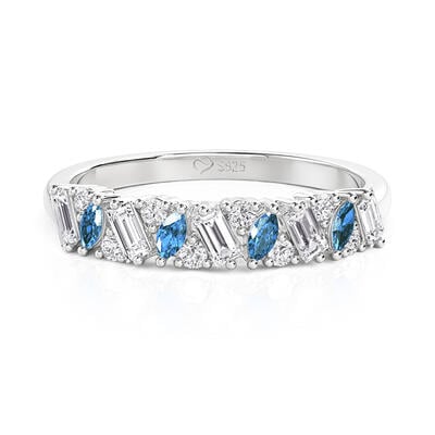 Jeulia Olivetta Stackable Eternity Ring Sterling Silver