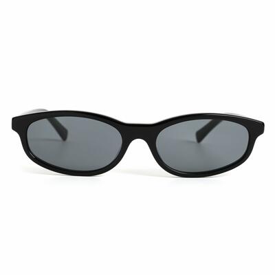 Penelope Schwarze Rechteckige Sonnenbrille