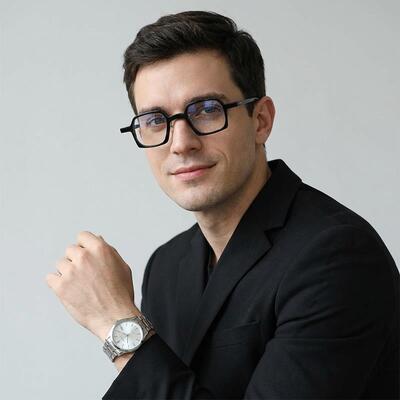 Cecil Black Square Glasses