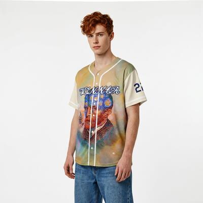 Custom "Dreamy Secret" The Starry Night Inspired Baseball Jersey-Personalized Name & Number