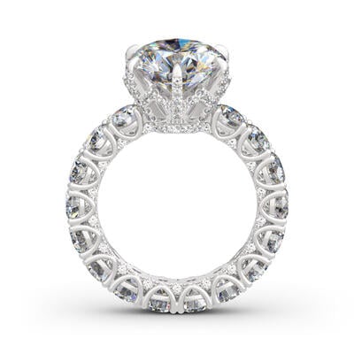Jeulia Round Cut Eternity Sterling Silver Ring