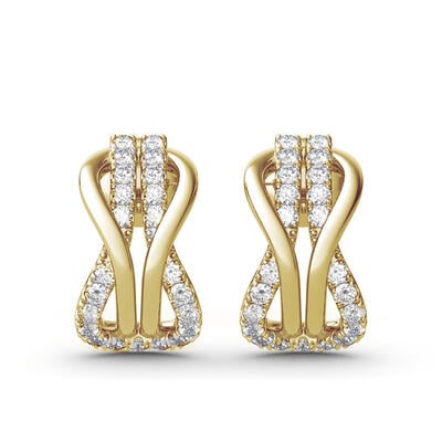 Jeulia Infinity Love Sterling Silver Earrings