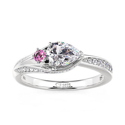 Jeulia Simple Calla Lily Custom Birthstone Ring