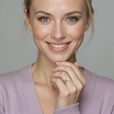 "I'm Yours" Radiant Cut Bridal Set
