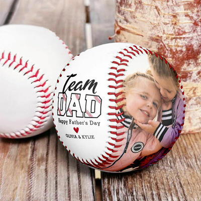 Personalized Baseball with Name and Photo for Father's Day