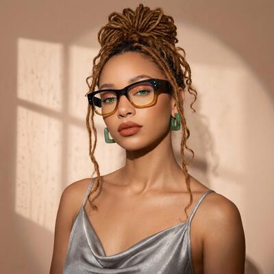 Simmons Green Square Glasses