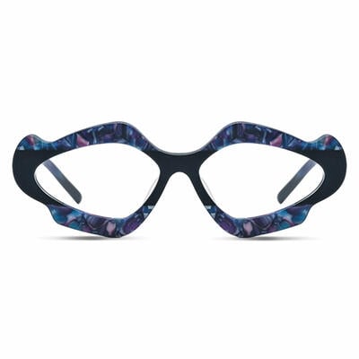Plecas Blue Geometric Glasses