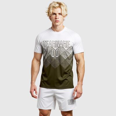 Custom Soccer Jersey – Gradient Square Sublimation with Quick-Dry Fabric
