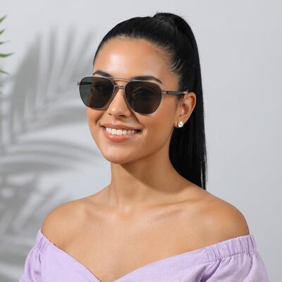 Parker Lunettes de soleil Aviateur Grises