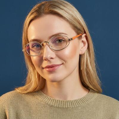 Winifred Gold Oval Glasses