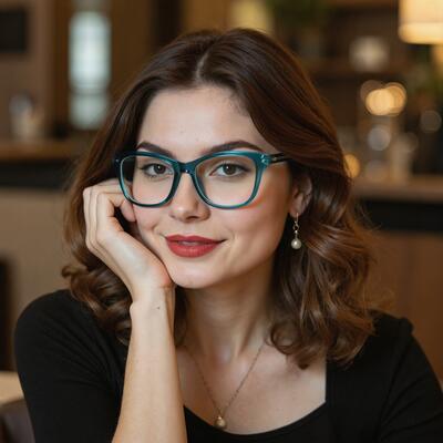 Evelyn Green Cat Eye Glasses