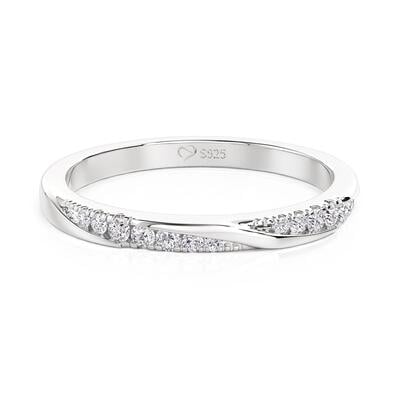 Jeulia Klassisches Köper Rund Ewigkeitsband aus Sterling Silber