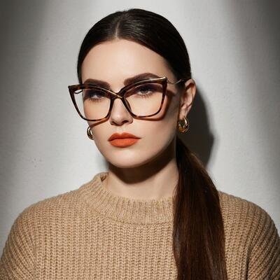 Lauretta Tortoise Cat Eye Glasses