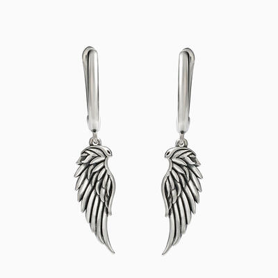 Jeulia "Fly With Me" Wing Sterling Silver Earrings