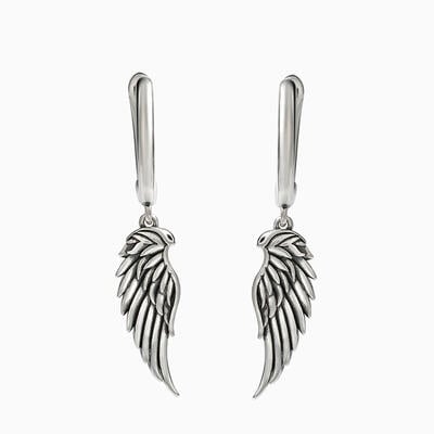 Jeulia "Fly With Me" Wing Sterling Silver Earrings