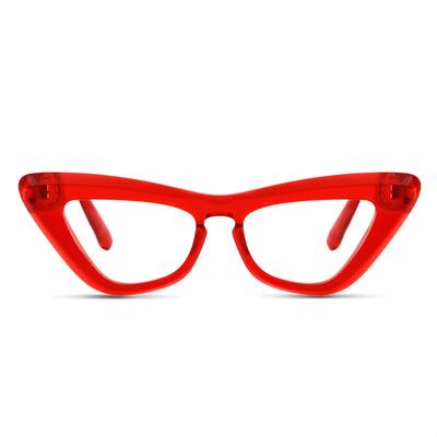 Grantha Rote Cat Eye Brille