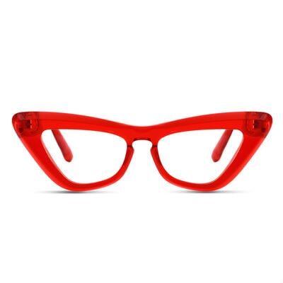 Grantha Rote Cat Eye Brille