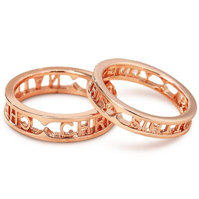 Jeulia "Be My Love" Personalized Sterling Silver Couple Ring