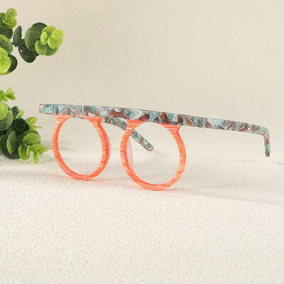 Danielle Orange Runde Brille